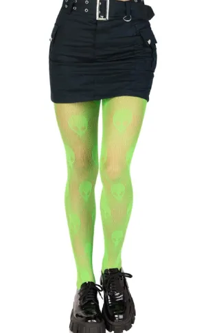 Alien Net Tights - One Size - Green