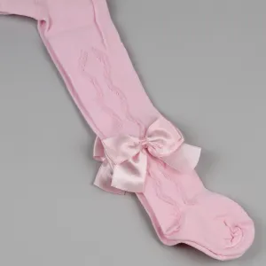 Baby Girl Bow Tights - Pink - Pex Grazia