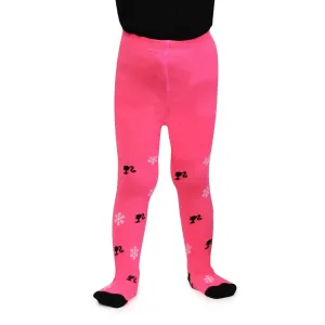 Barbie Cute Prints Knitted Tights For Baby Girls - Pink