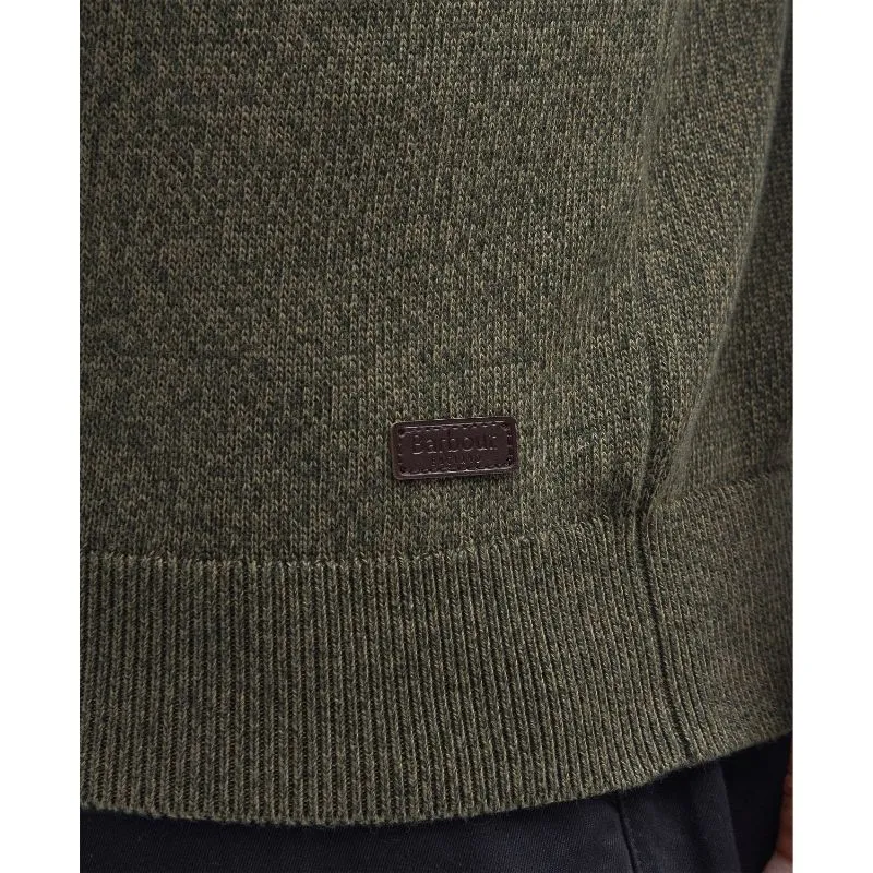 Barbour Whitfield Half Zip Mens Jumper - Olive