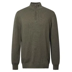 Barbour Whitfield Half Zip Mens Jumper - Olive