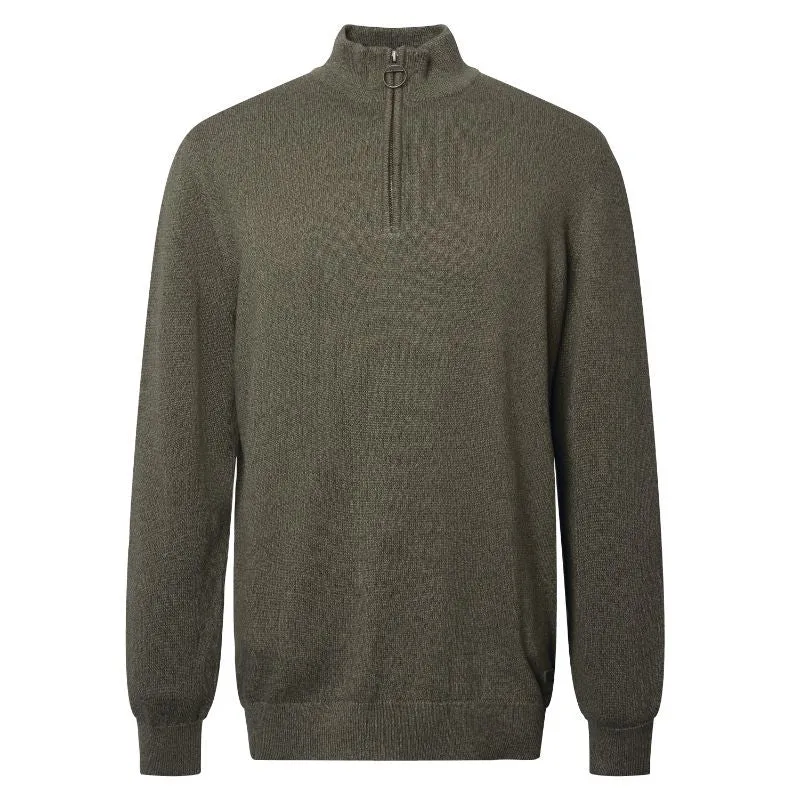 Barbour Whitfield Half Zip Mens Jumper - Olive