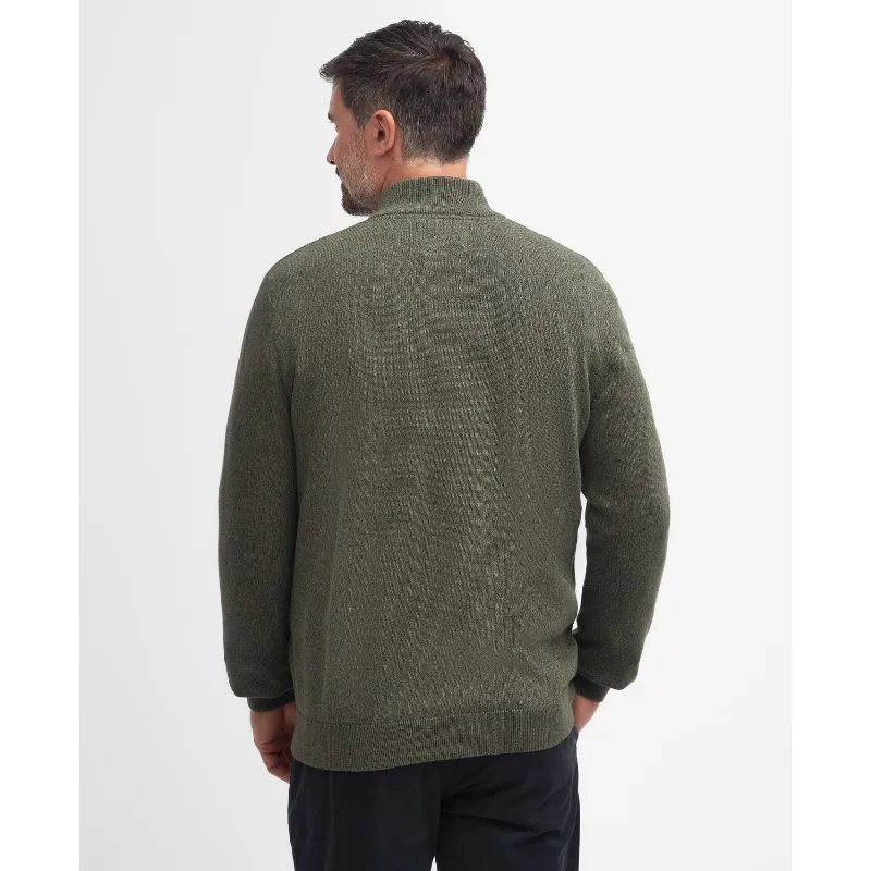 Barbour Whitfield Half Zip Mens Jumper - Olive