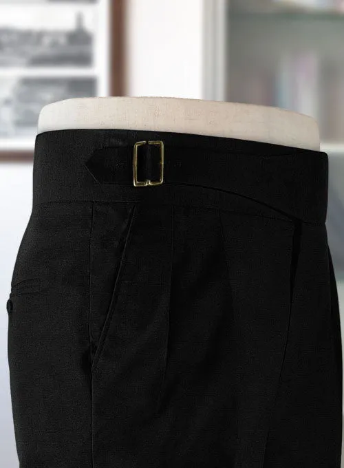 Black Chino Gurkha Trousers