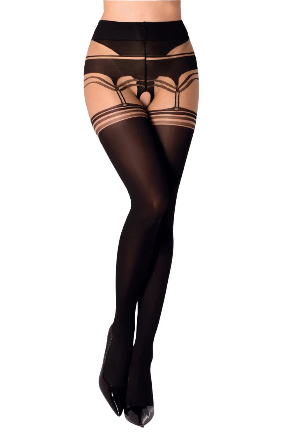 Black Secret BS131 Crotchless Tights