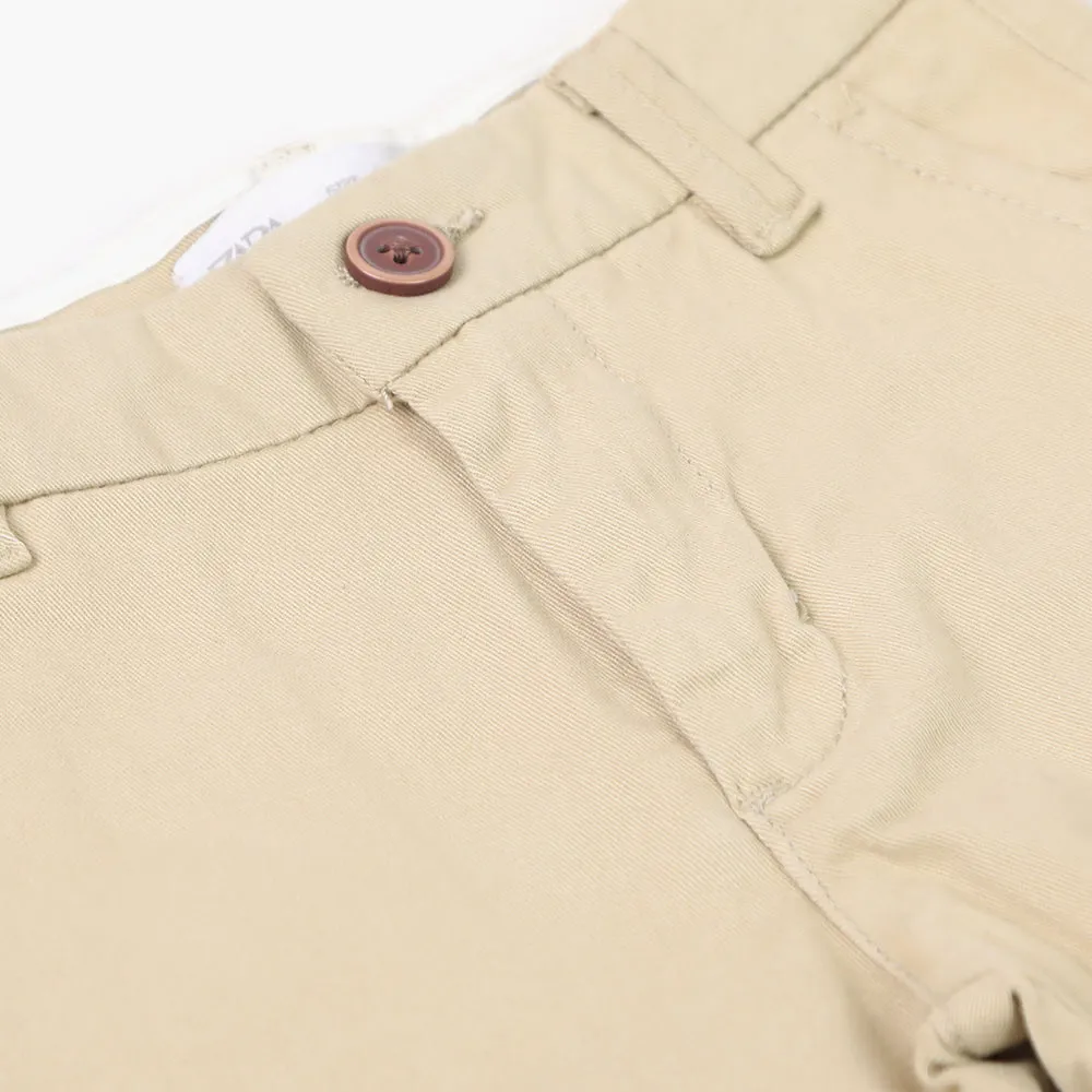 Boys Cotton Chino Pant - Fawn