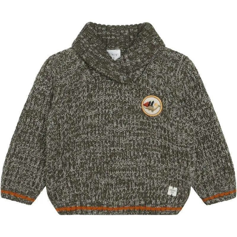 Boys Khaki Wool Jumper & Trousers