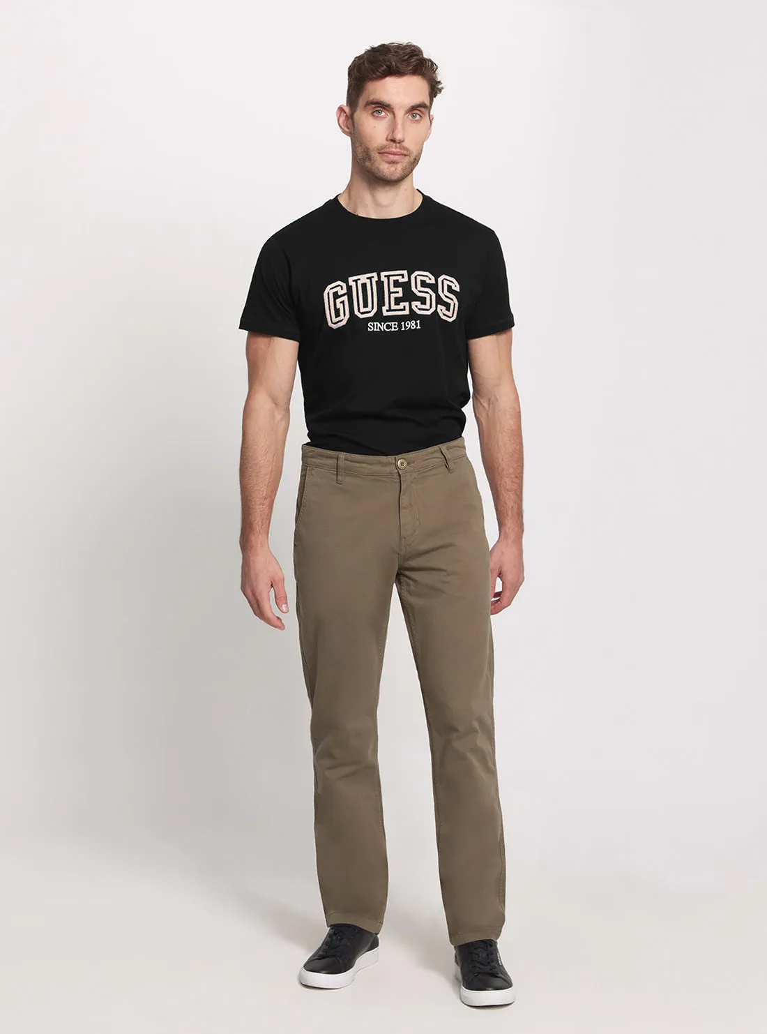 Brown Mid-Rise Angels Chino Pants