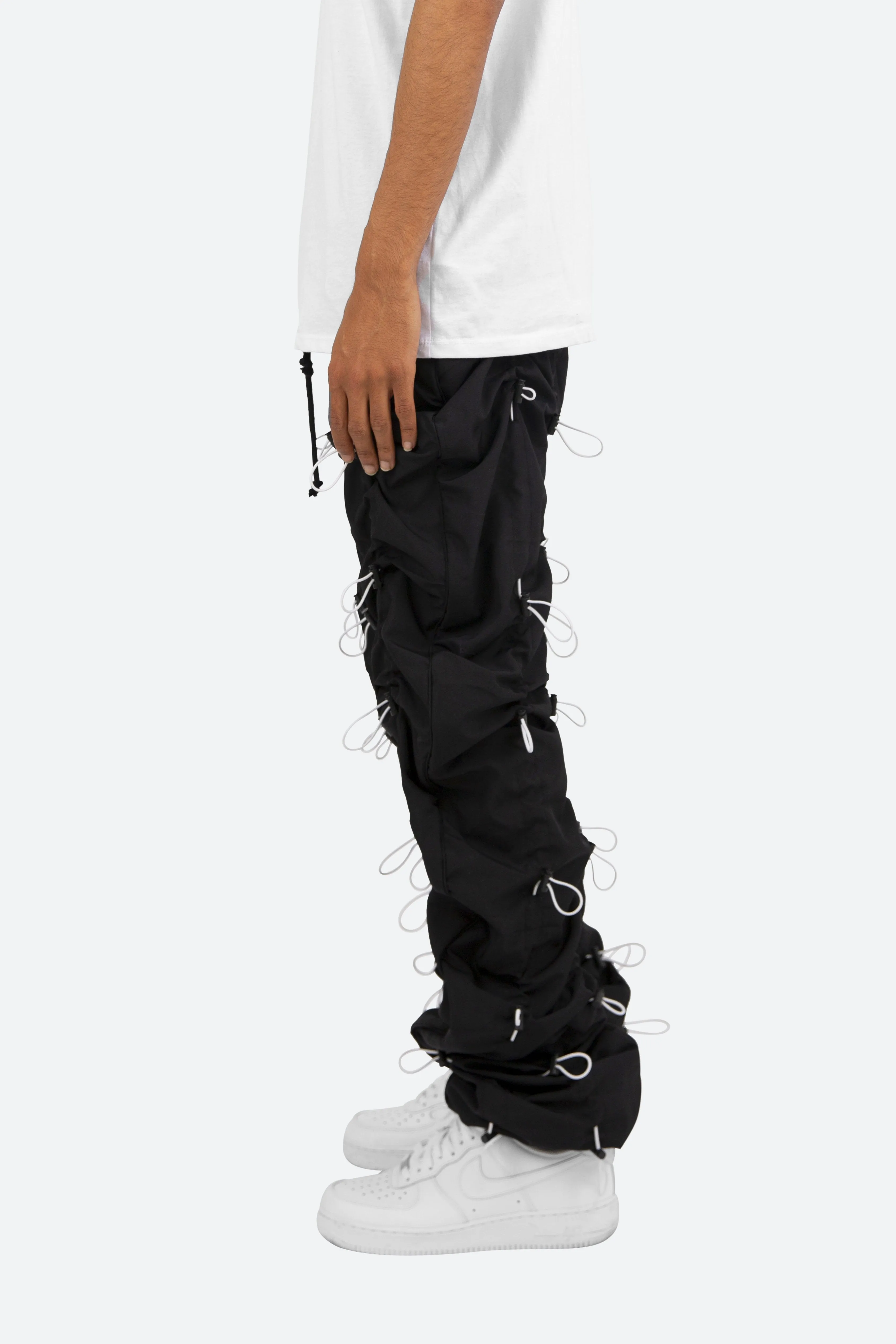 Bungee Cord Pants - Black/White