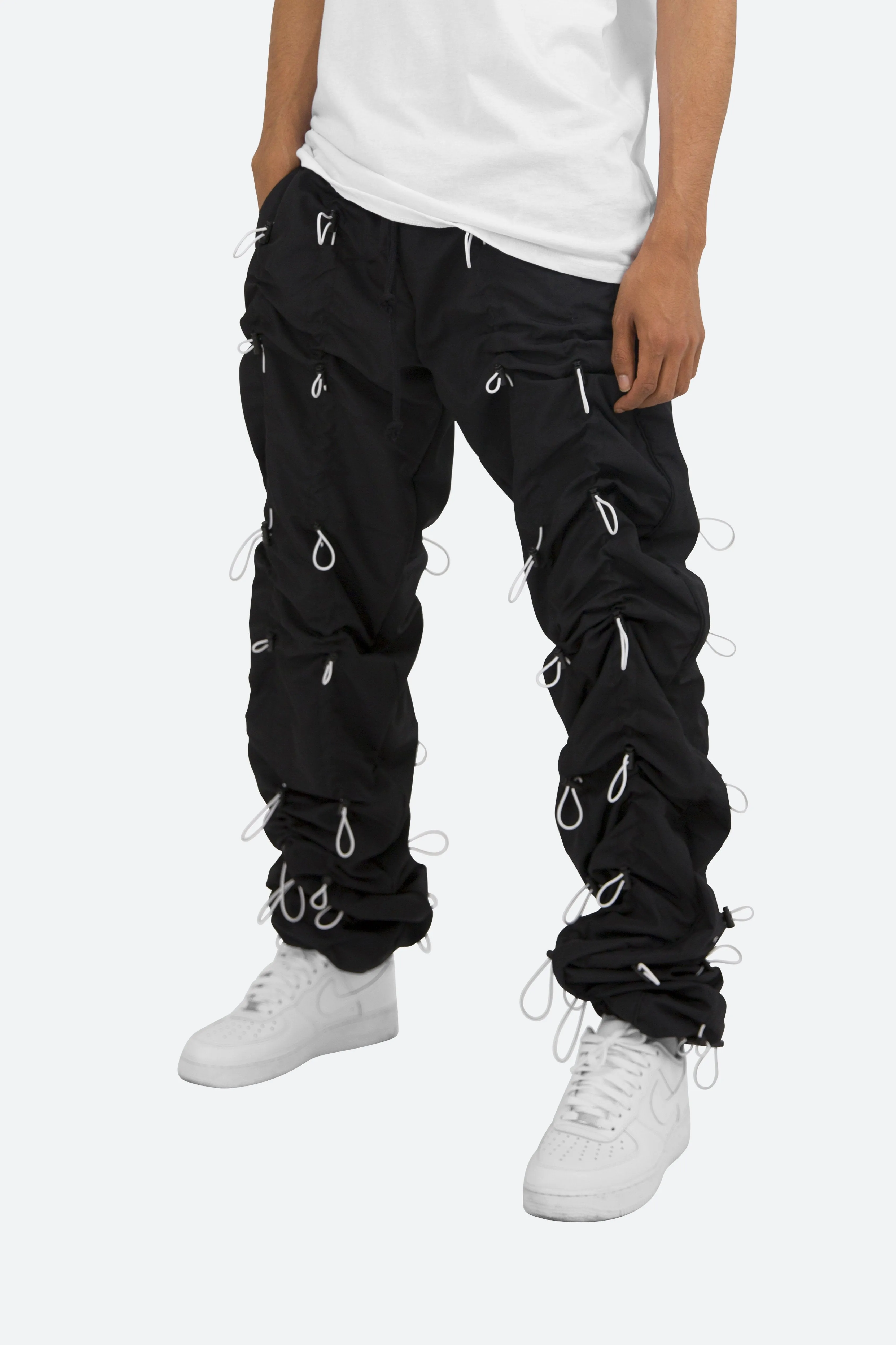 Bungee Cord Pants - Black/White