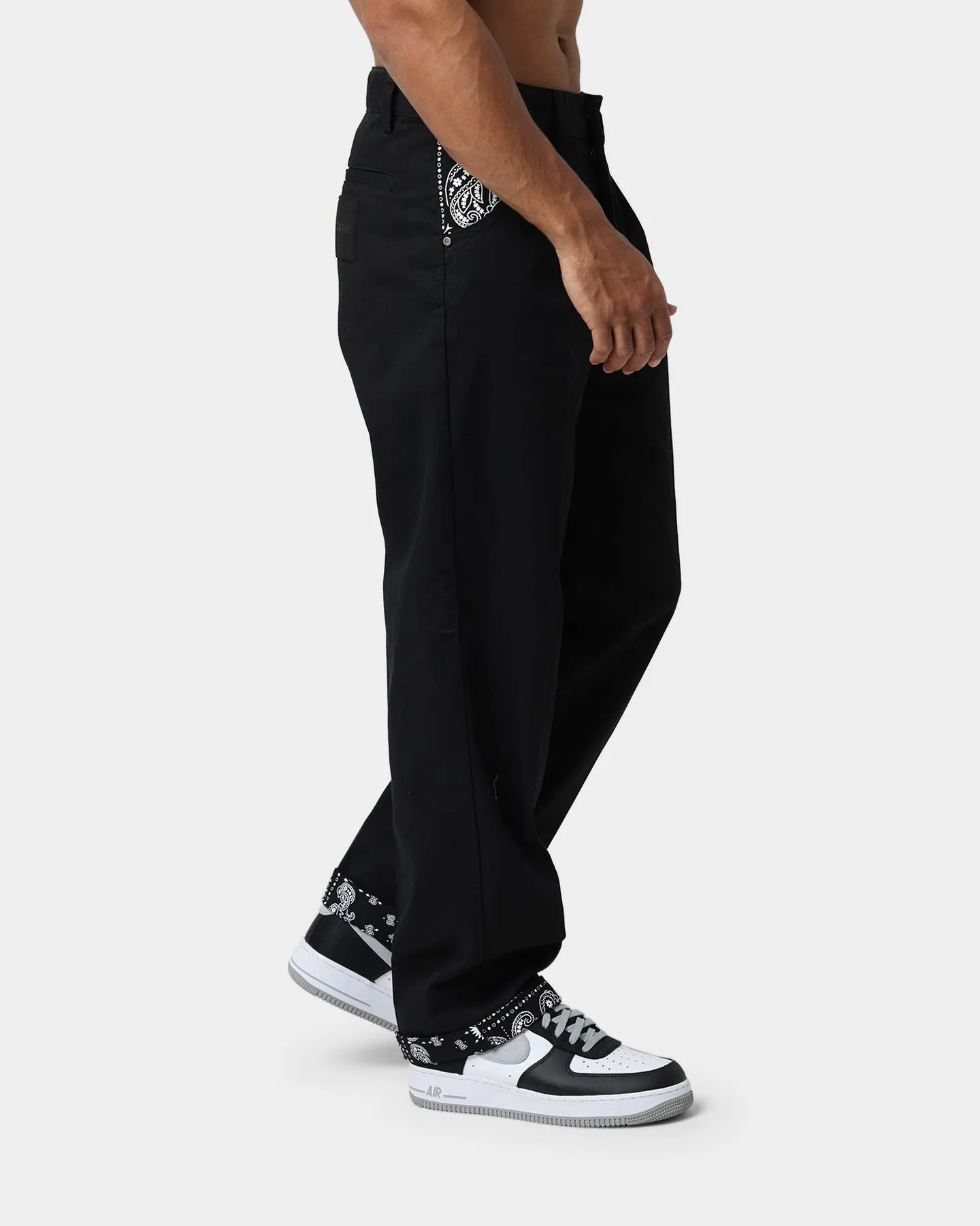 Carre Bandana Ultra Relaxed Chino Pants Black