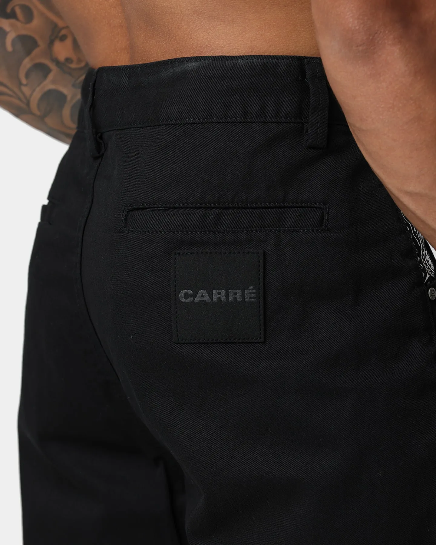 Carre Bandana Ultra Relaxed Chino Pants Black