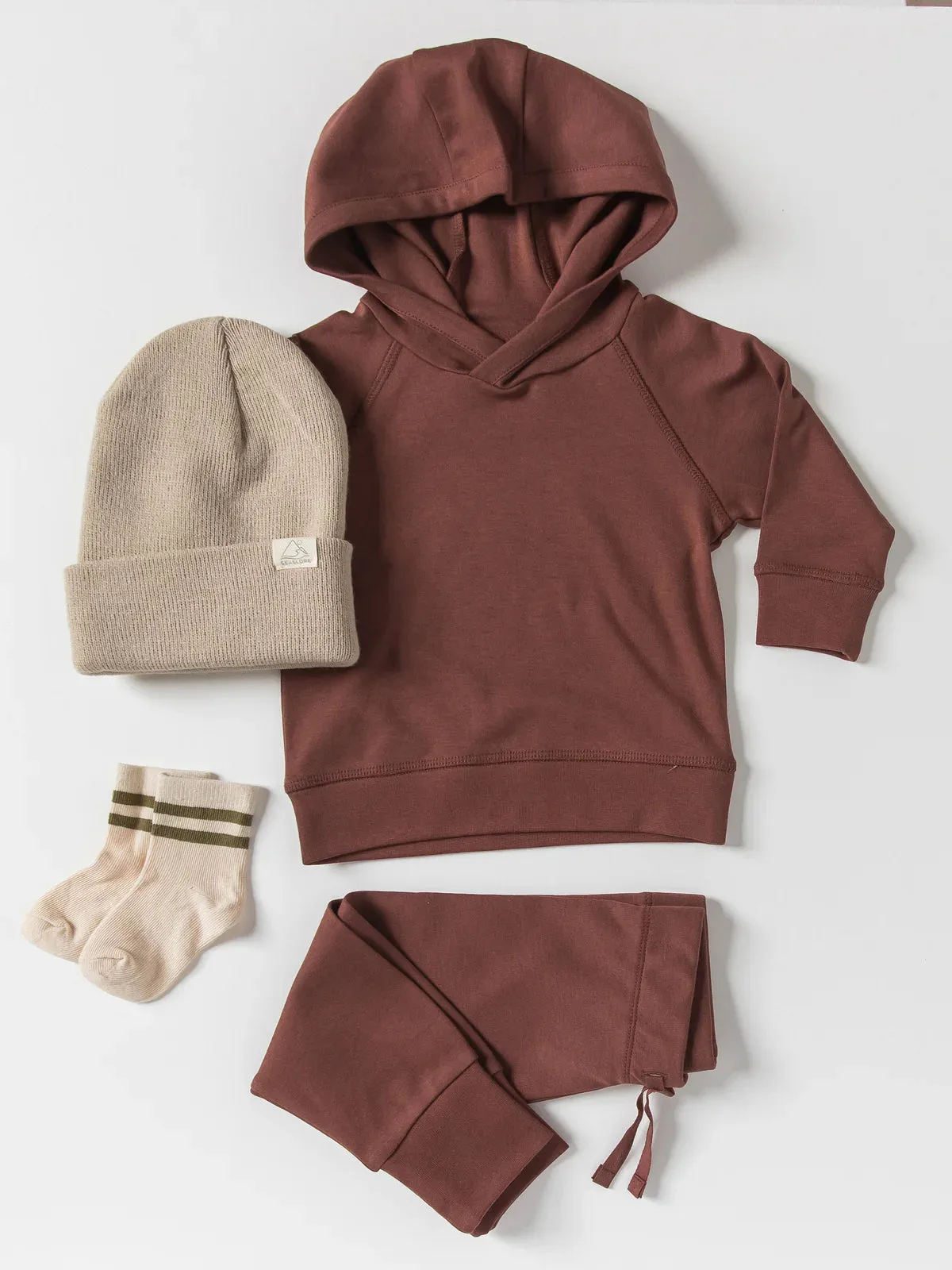 Colored Organics - Organic Baby & Kids Madison Hooded Pullover - Sumac