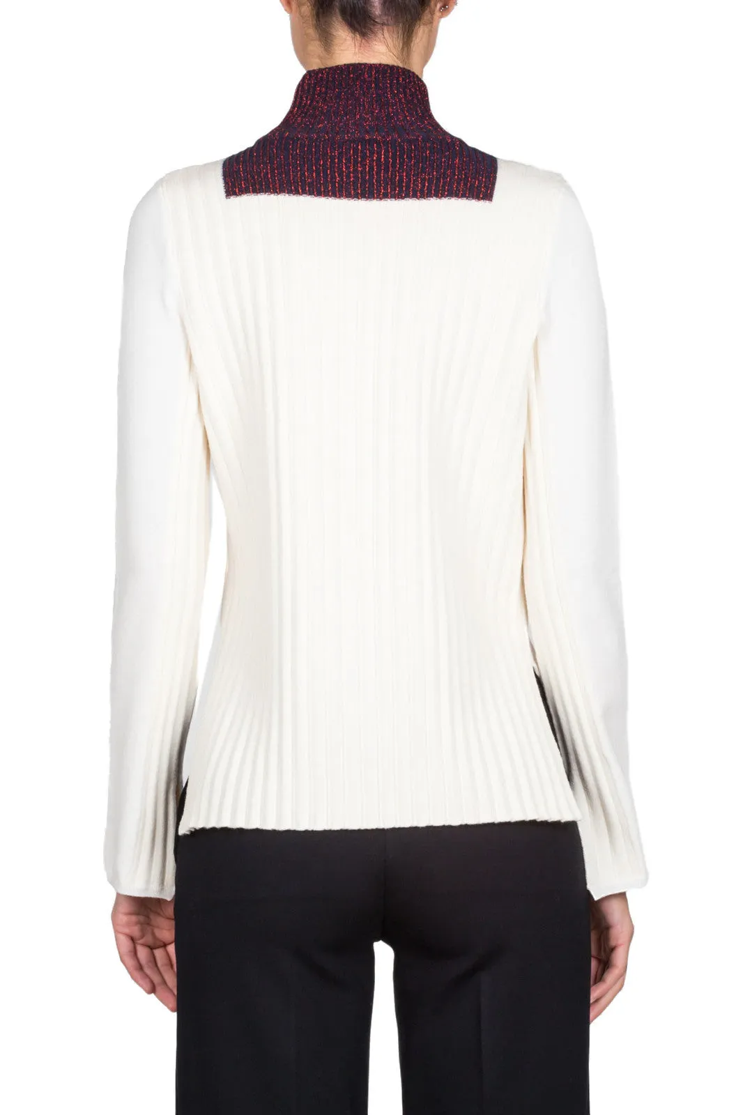 Colour Block Turtleneck Jumper