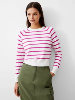 Core Raglan Stripe Crew Neck Jumper