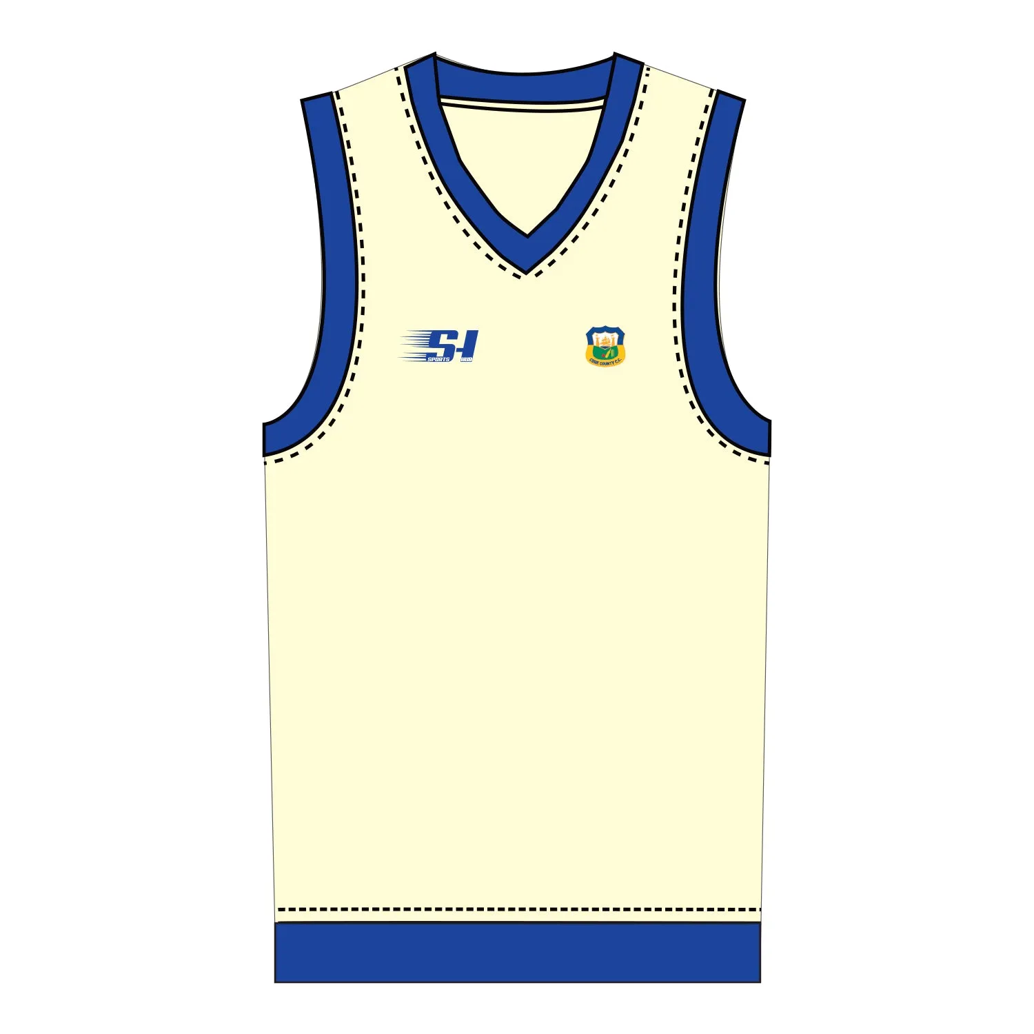 Cork County Cricket Club Playing Jumper White Sleeveless