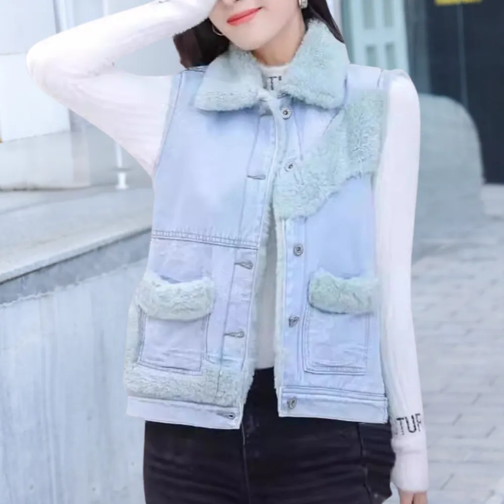 ELEANOR - Klassiek Denim Wintervest voor Dames