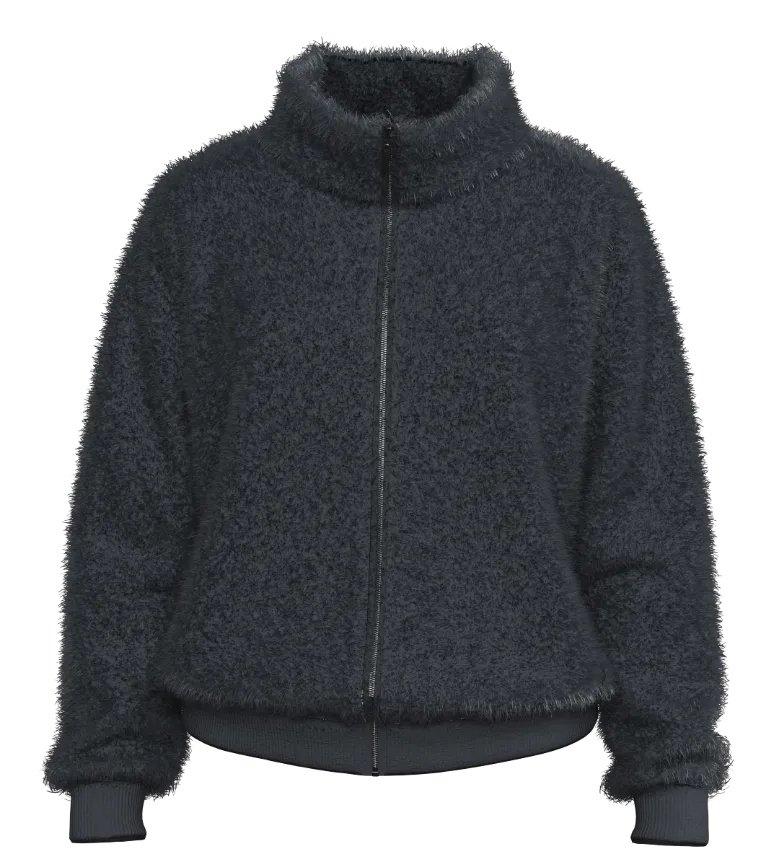 Faux Shearling Fleece Jacket - DUSK