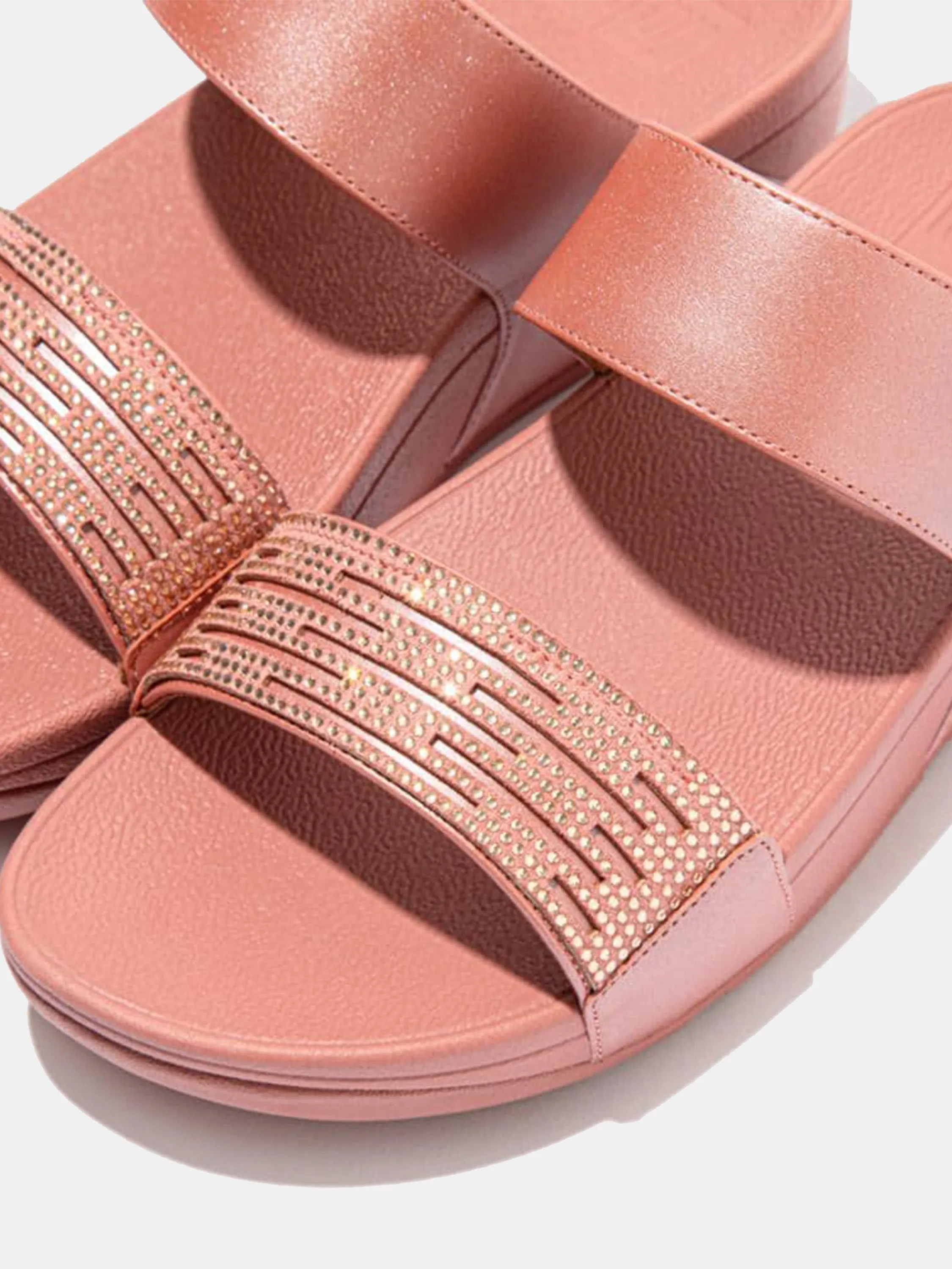 Fitflop Women's Lulu Lasercrystal Leather Slides