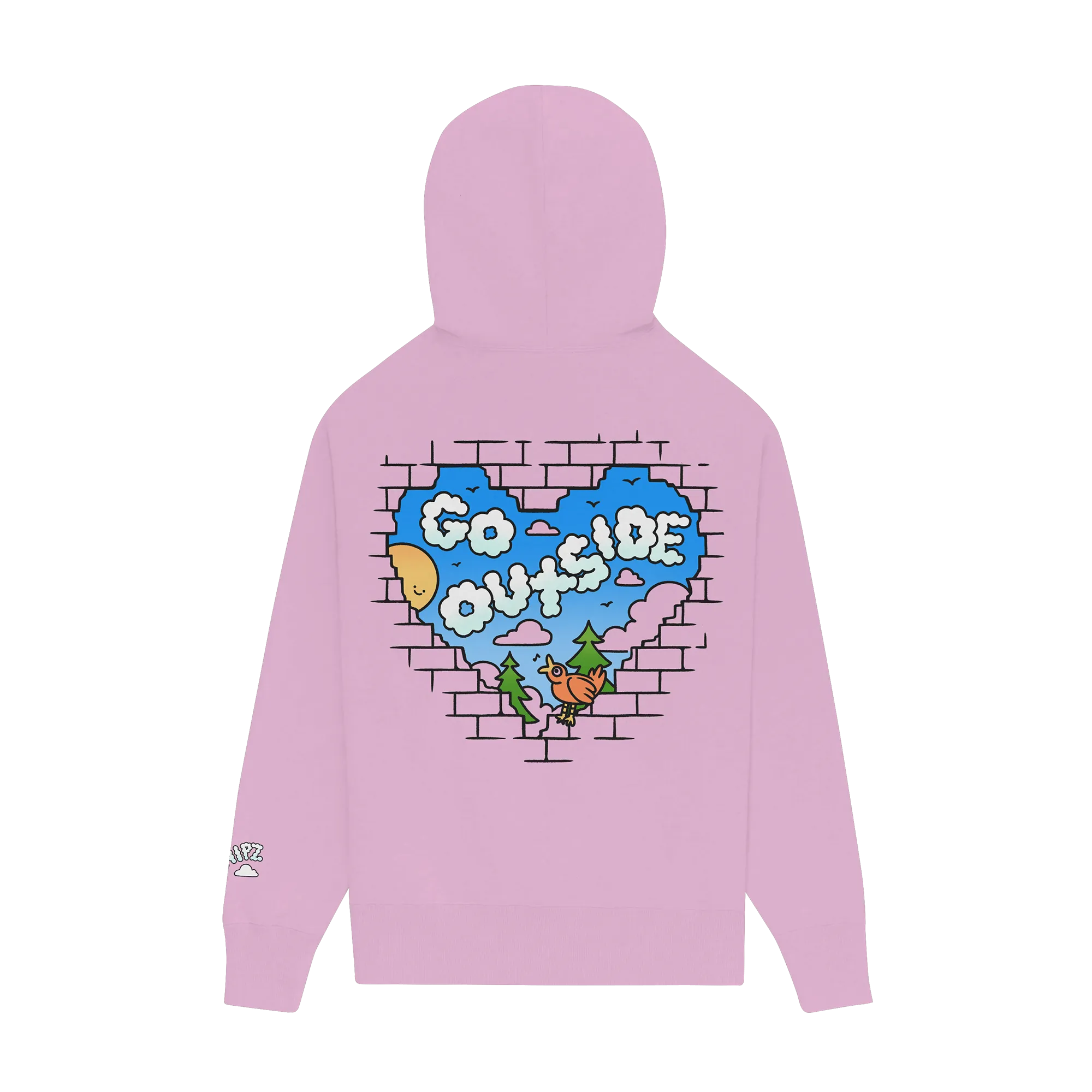 Go Outside Light Pink Hoodie