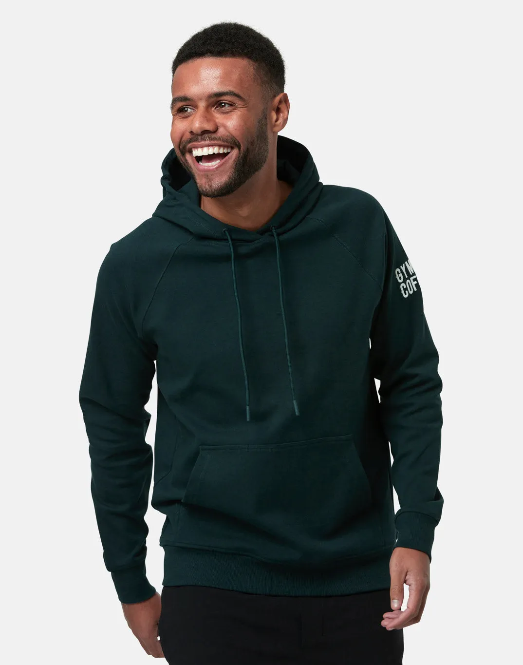 Gym Coffee Chill Pullover Hoodie (Mens) - Moss Green