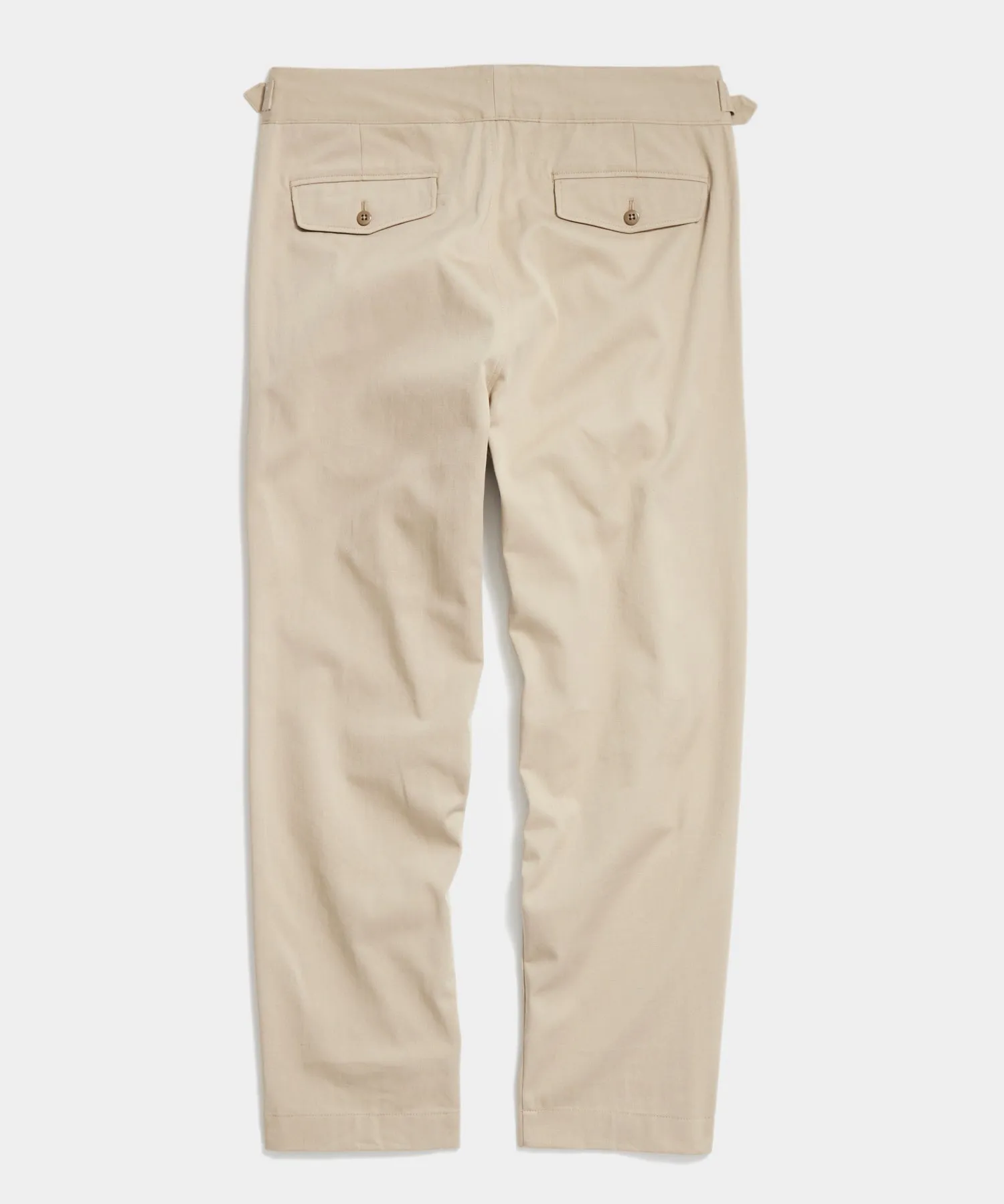 Lightweight Italian Cotton Gurkha Trouser in Sand Stone