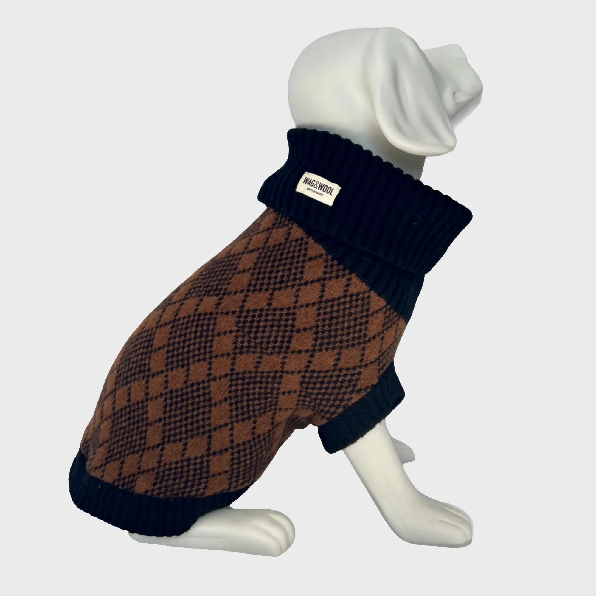 Lucy Dog Jumper Brown & Black