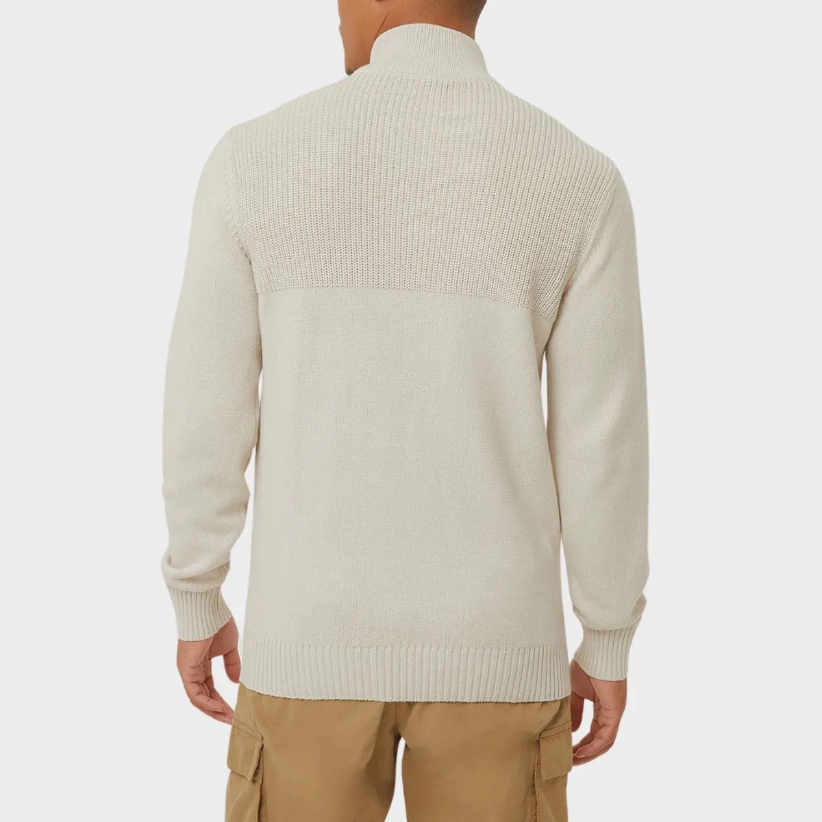 Men's Chunky Knit Quarter Zip Jumper