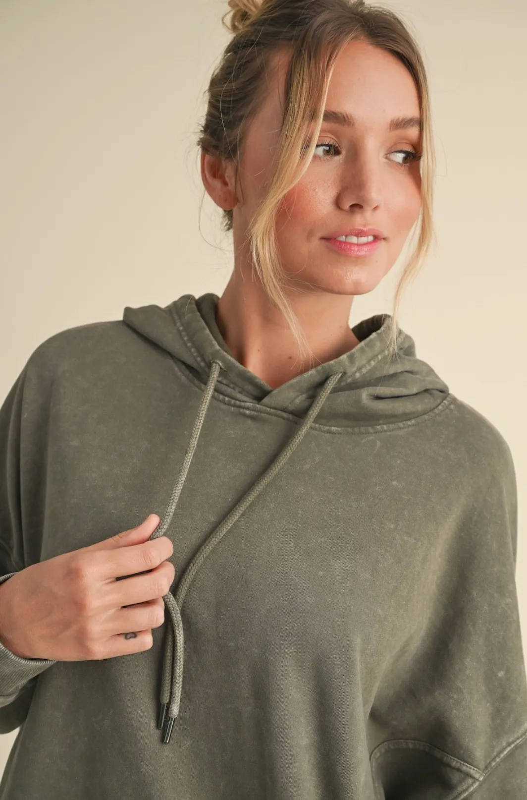 Mineral Wash Oversized Pullover Hoodie