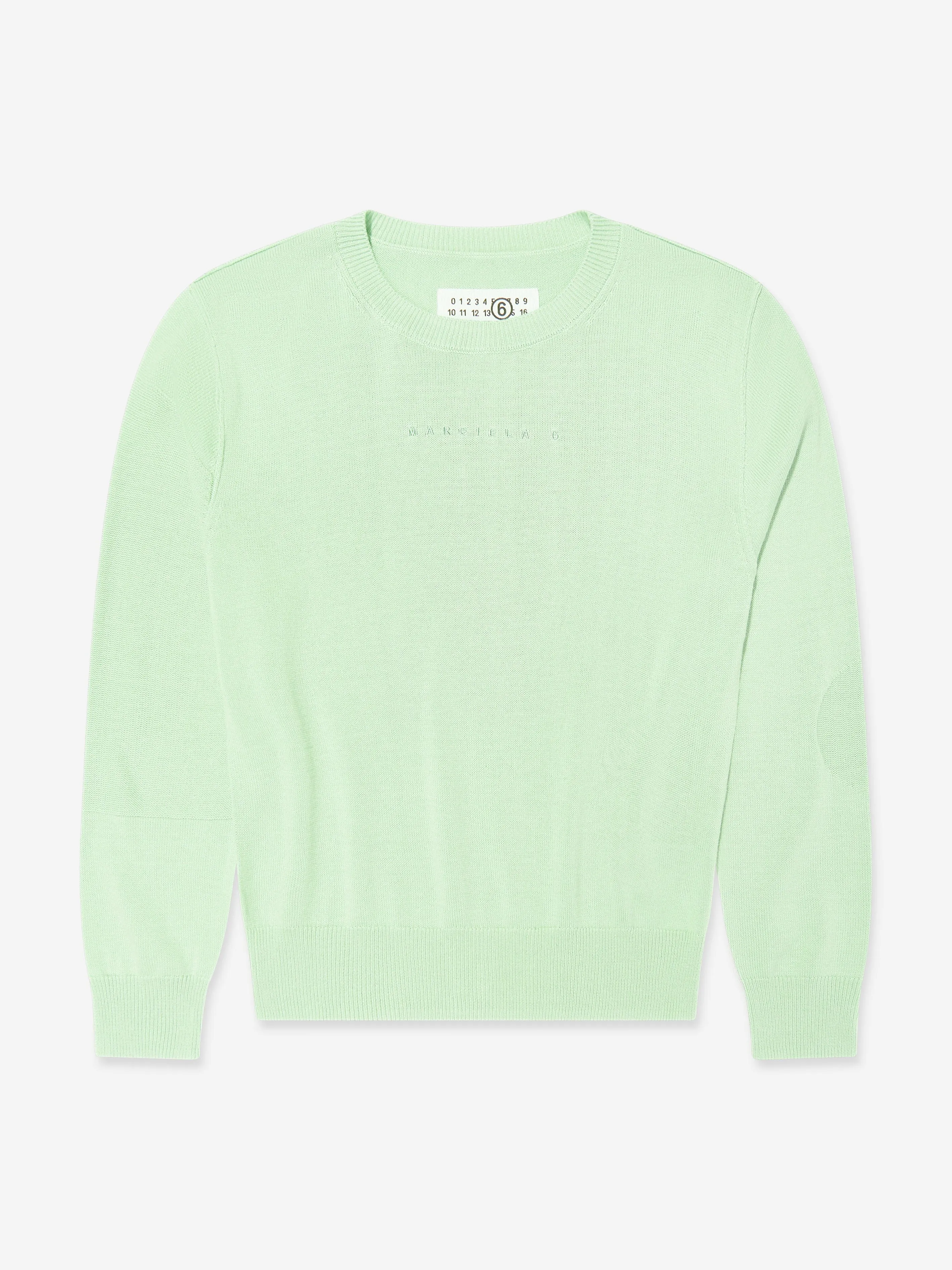 MM6 Maison Margiela Kids Lightweight Knit Jumper in Green