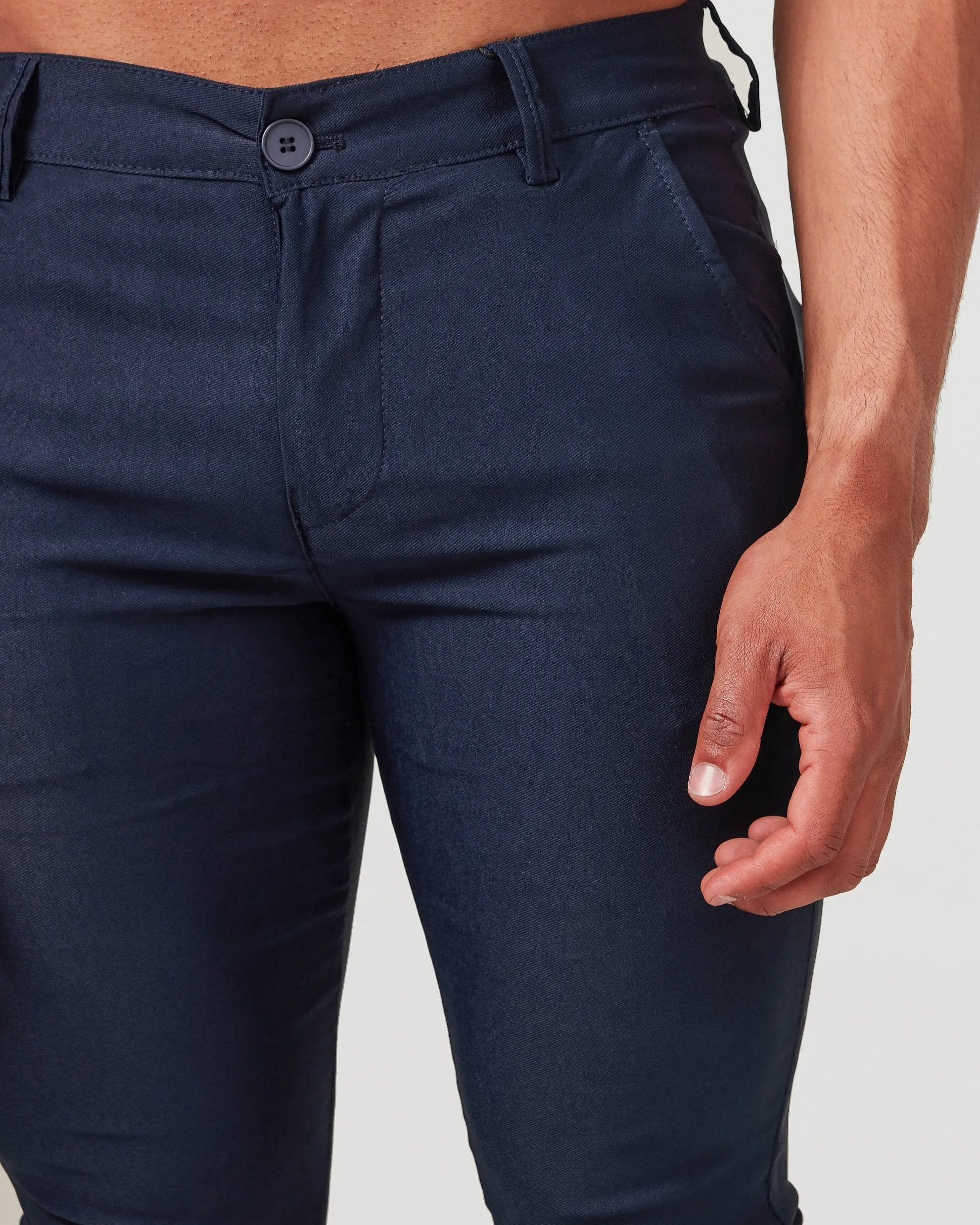 Navy Stretch Chino Pants