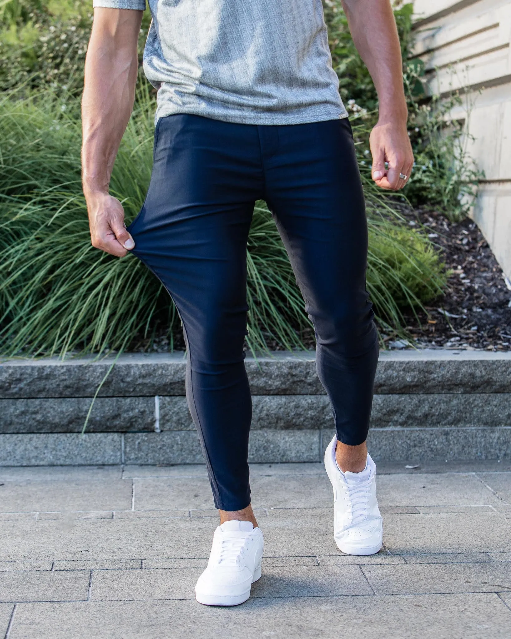 Navy Stretch Chino Pants