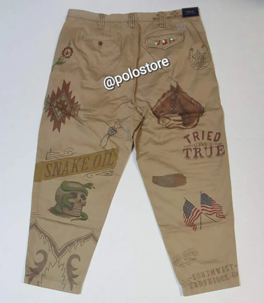 Nwt Polo Ralph Lauren Khaki American Frontier Chino Classic Fit Pants