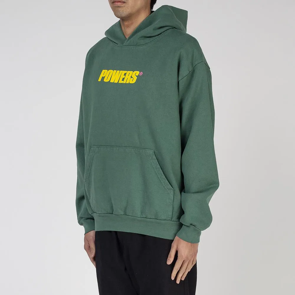 Powers Spellout Pullover Hoodie / Green