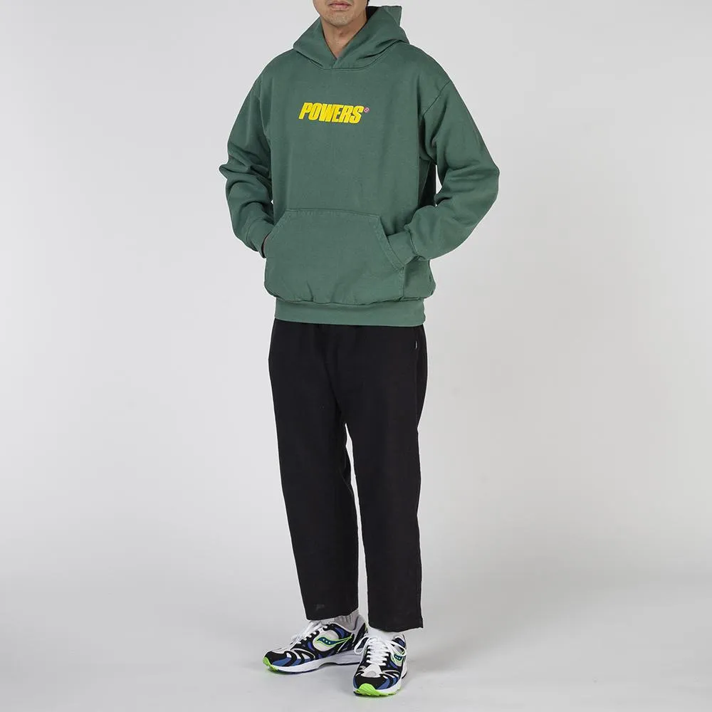 Powers Spellout Pullover Hoodie / Green