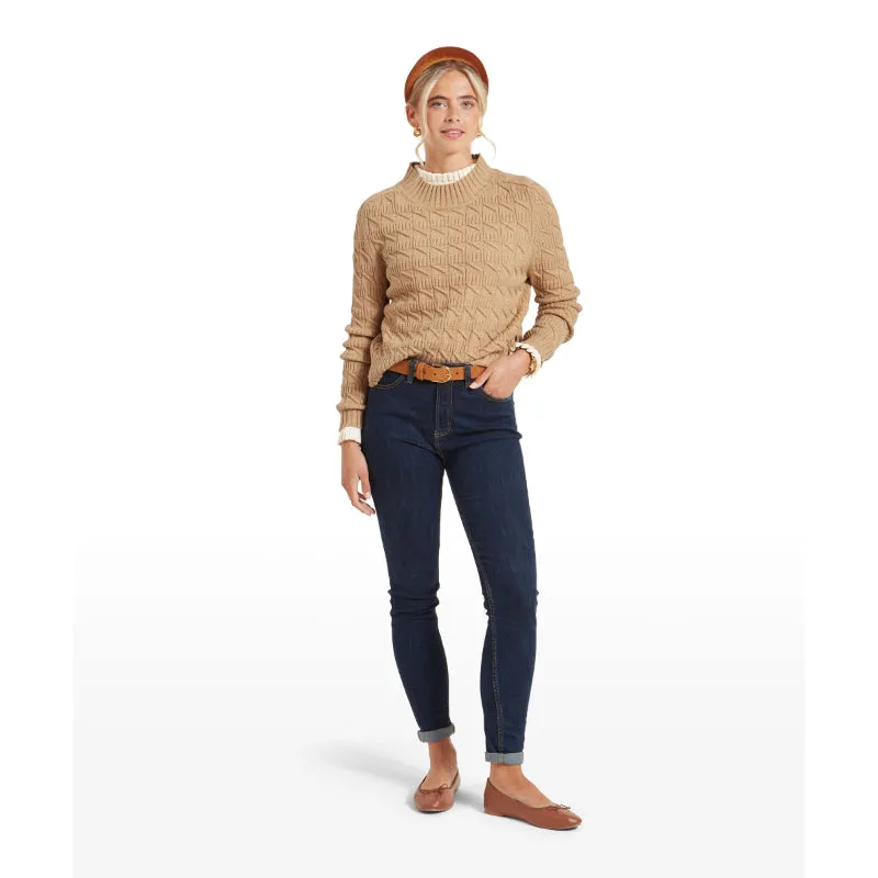 Schoffel Sandsend Cable Knit Ladies Jumper - Warm Sand