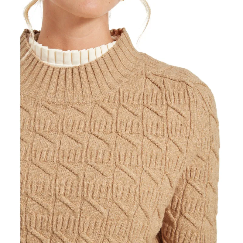 Schoffel Sandsend Cable Knit Ladies Jumper - Warm Sand