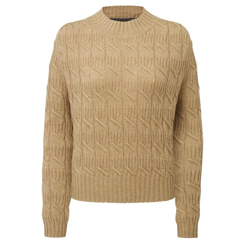 Schoffel Sandsend Cable Knit Ladies Jumper - Warm Sand