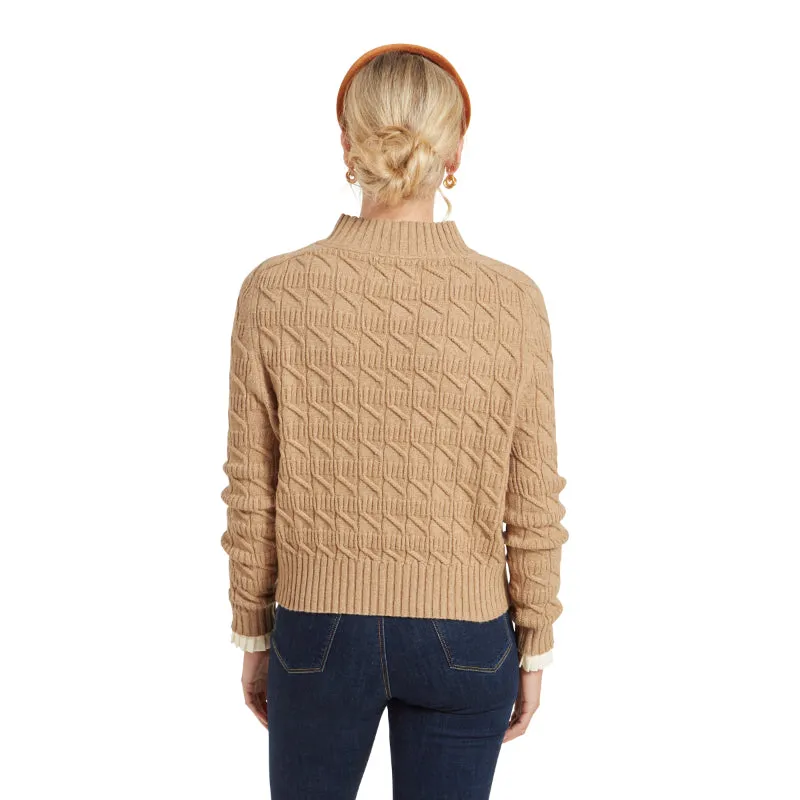 Schoffel Sandsend Cable Knit Ladies Jumper - Warm Sand