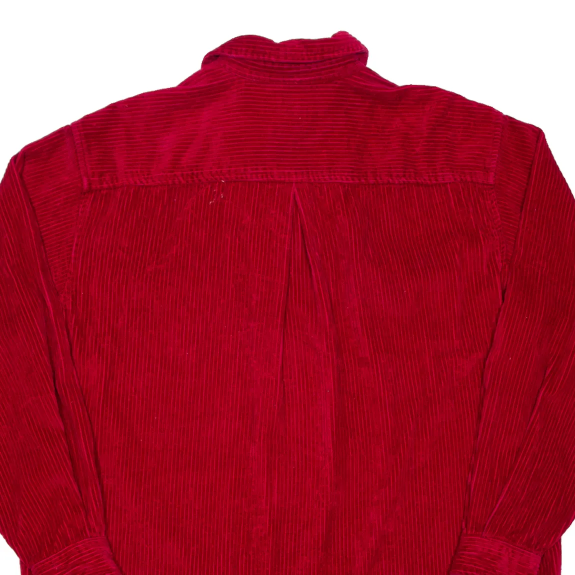 ST JOHNS BAY Tall Mens Corduroy Shirt Red Long Sleeve XL