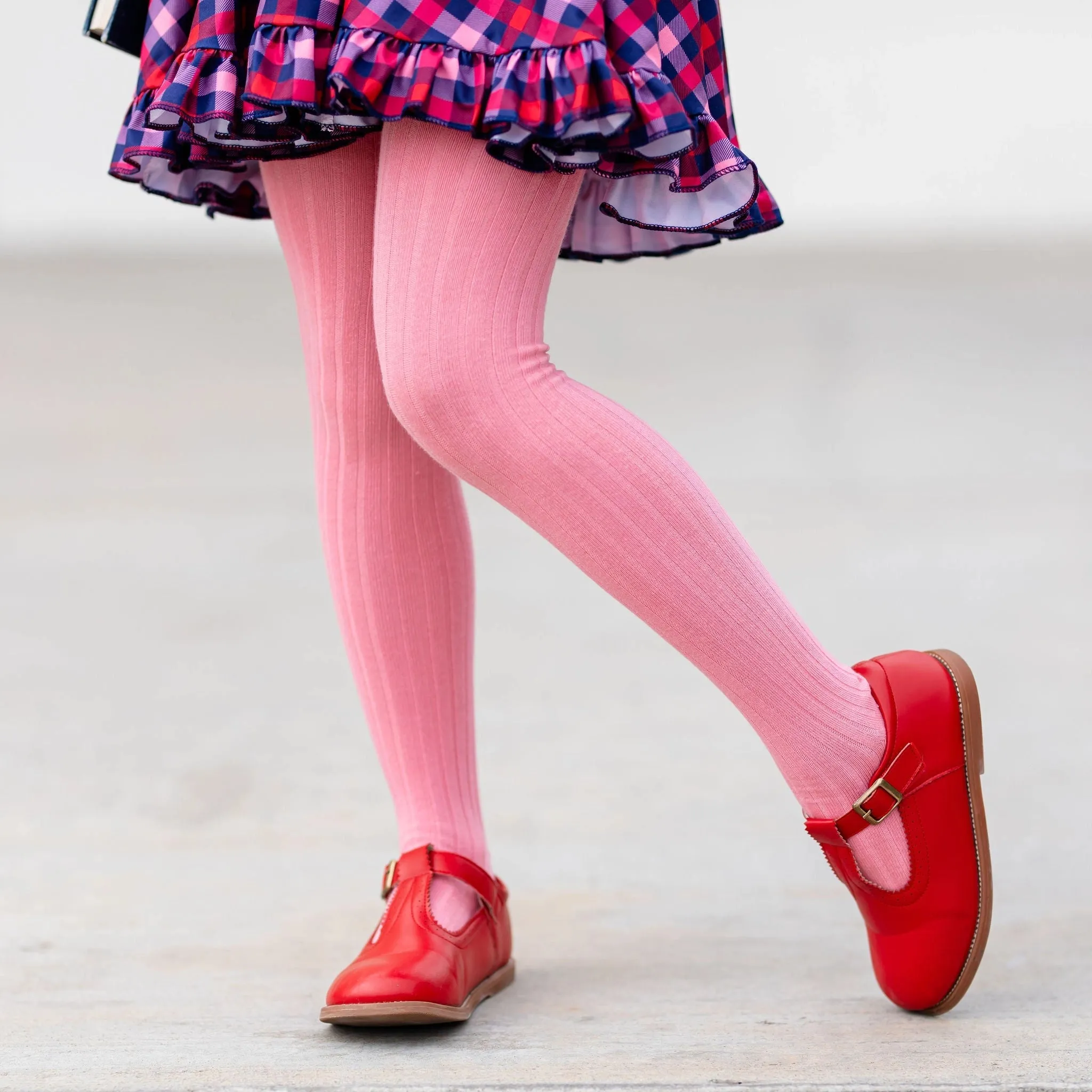 The Little Stocking Co - Knit Tights - Pink Pearl