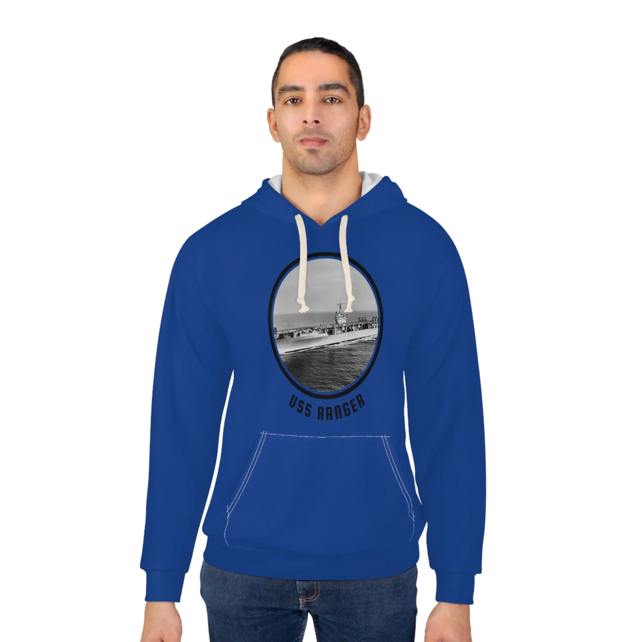 uss Ranger  United States Ships POD Unisex Pullover Hoodie (AOP)