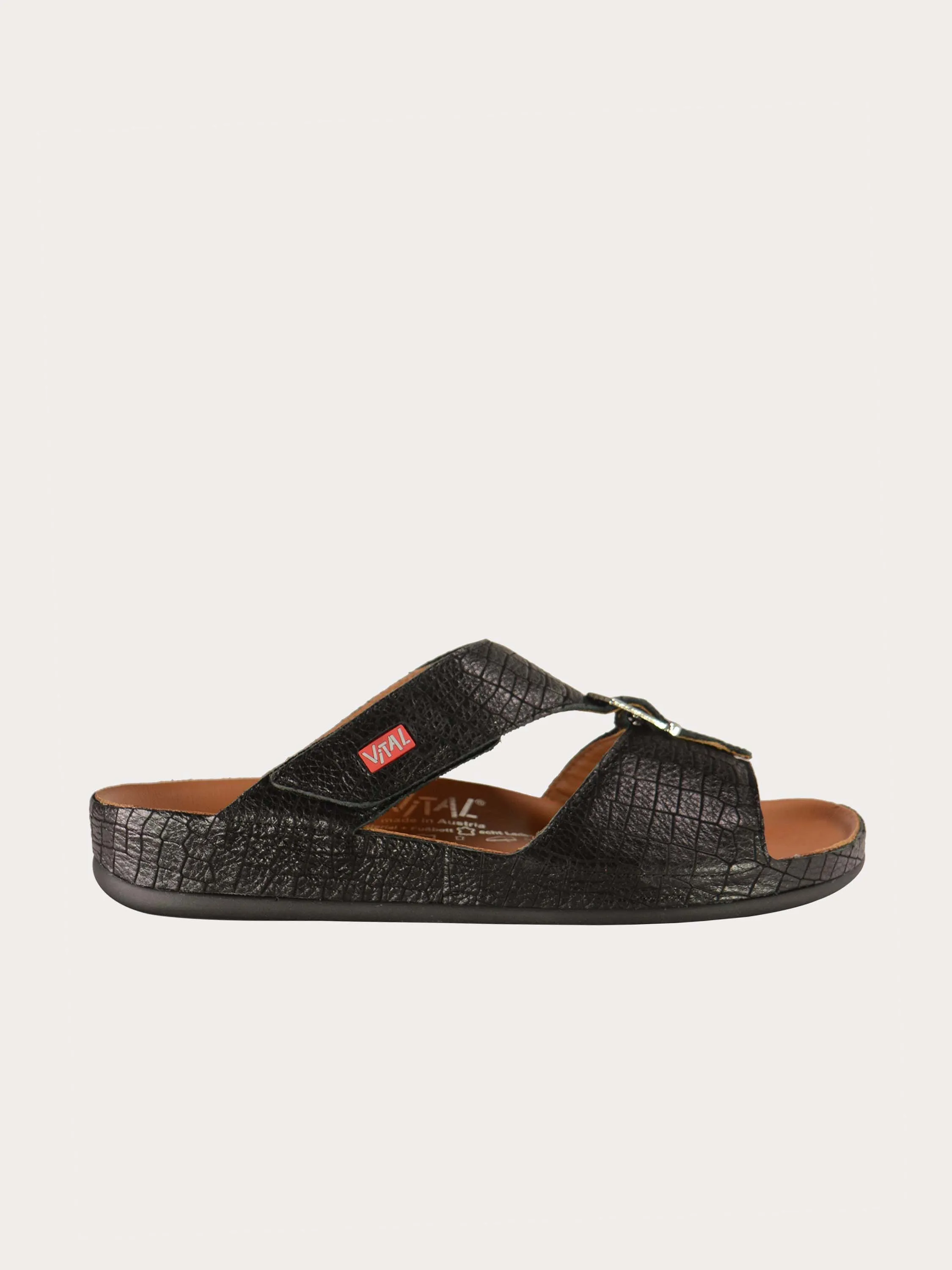 Vital Checked Detail Slider Sandals