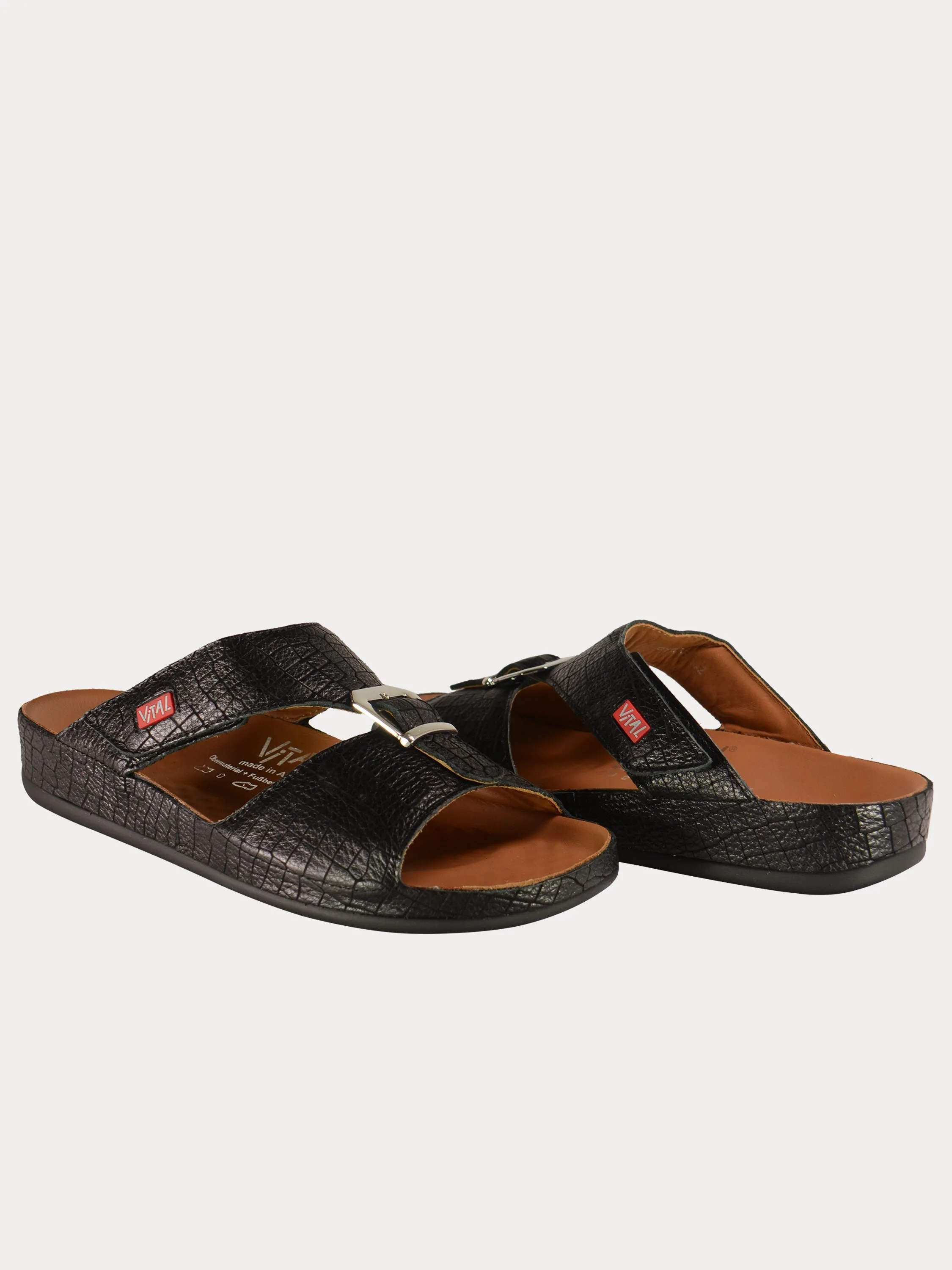 Vital Checked Detail Slider Sandals