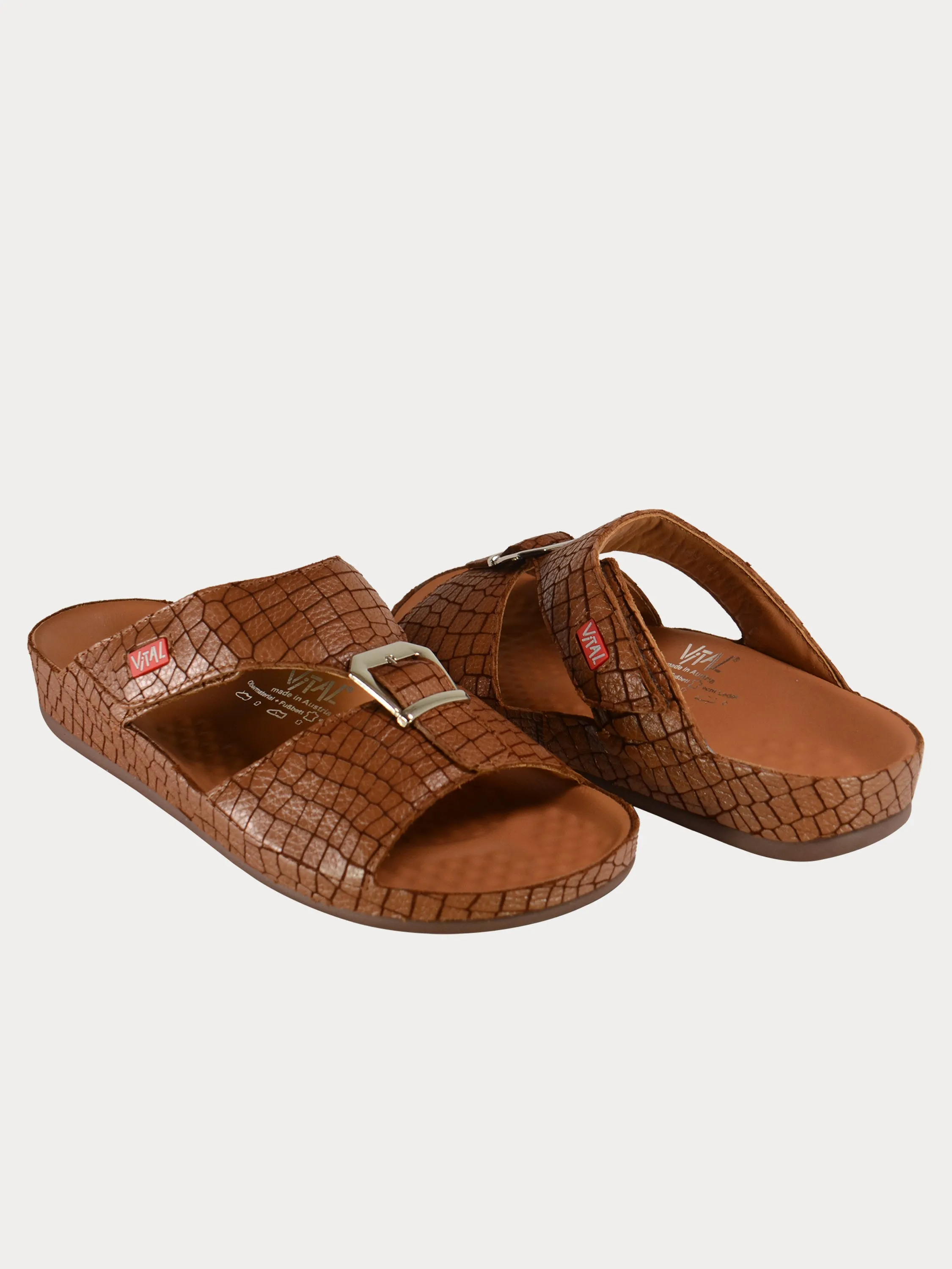 Vital Checked Detail Slider Sandals