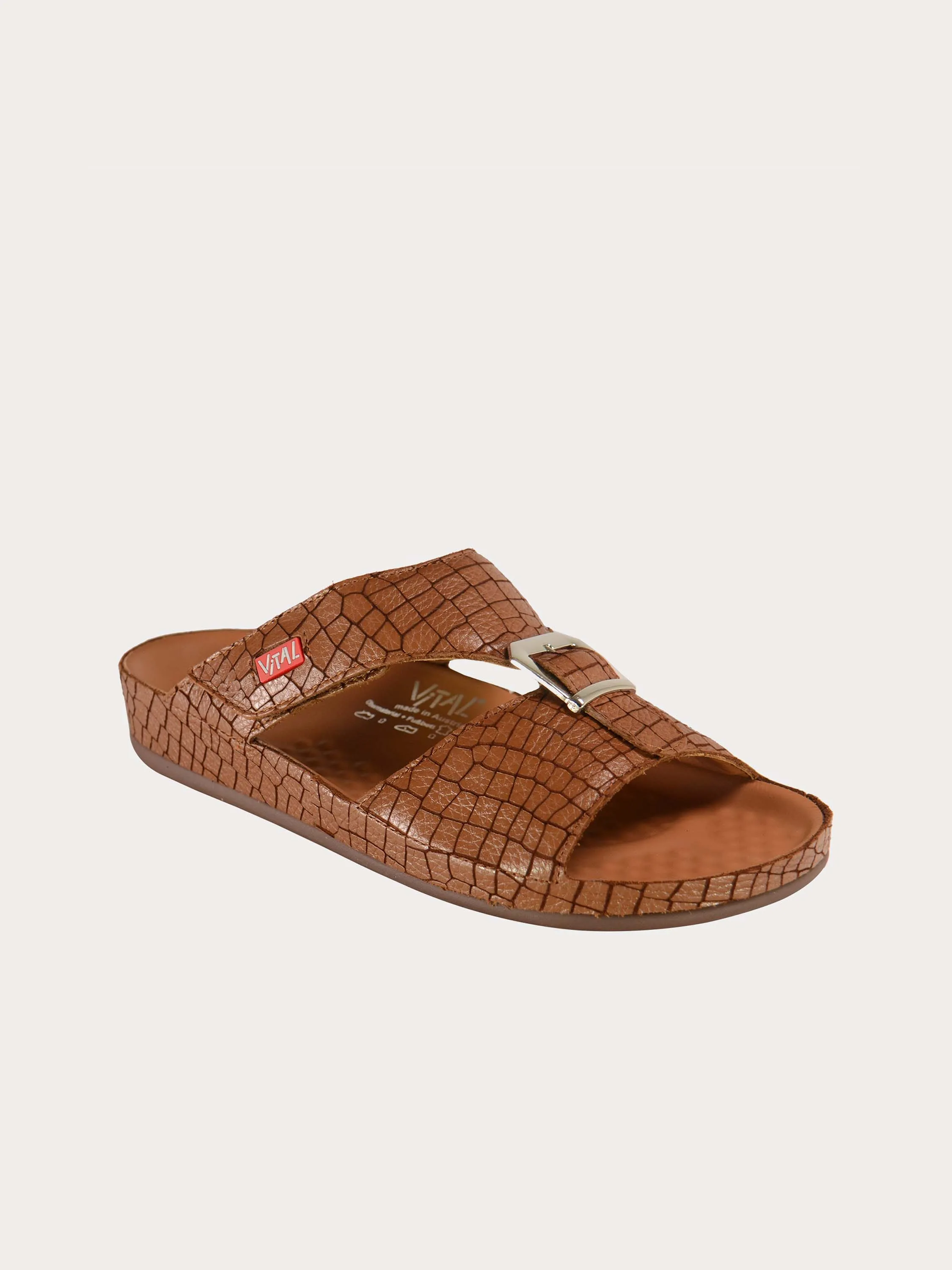 Vital Checked Detail Slider Sandals