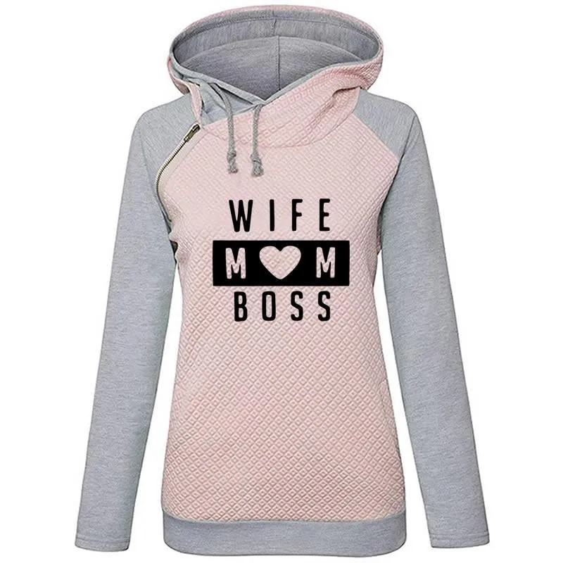 Wife mom boss pullover hoodie sweatshirt