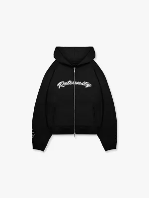 ZIP HOODIE 'THE VISION STAYS' - BLACK